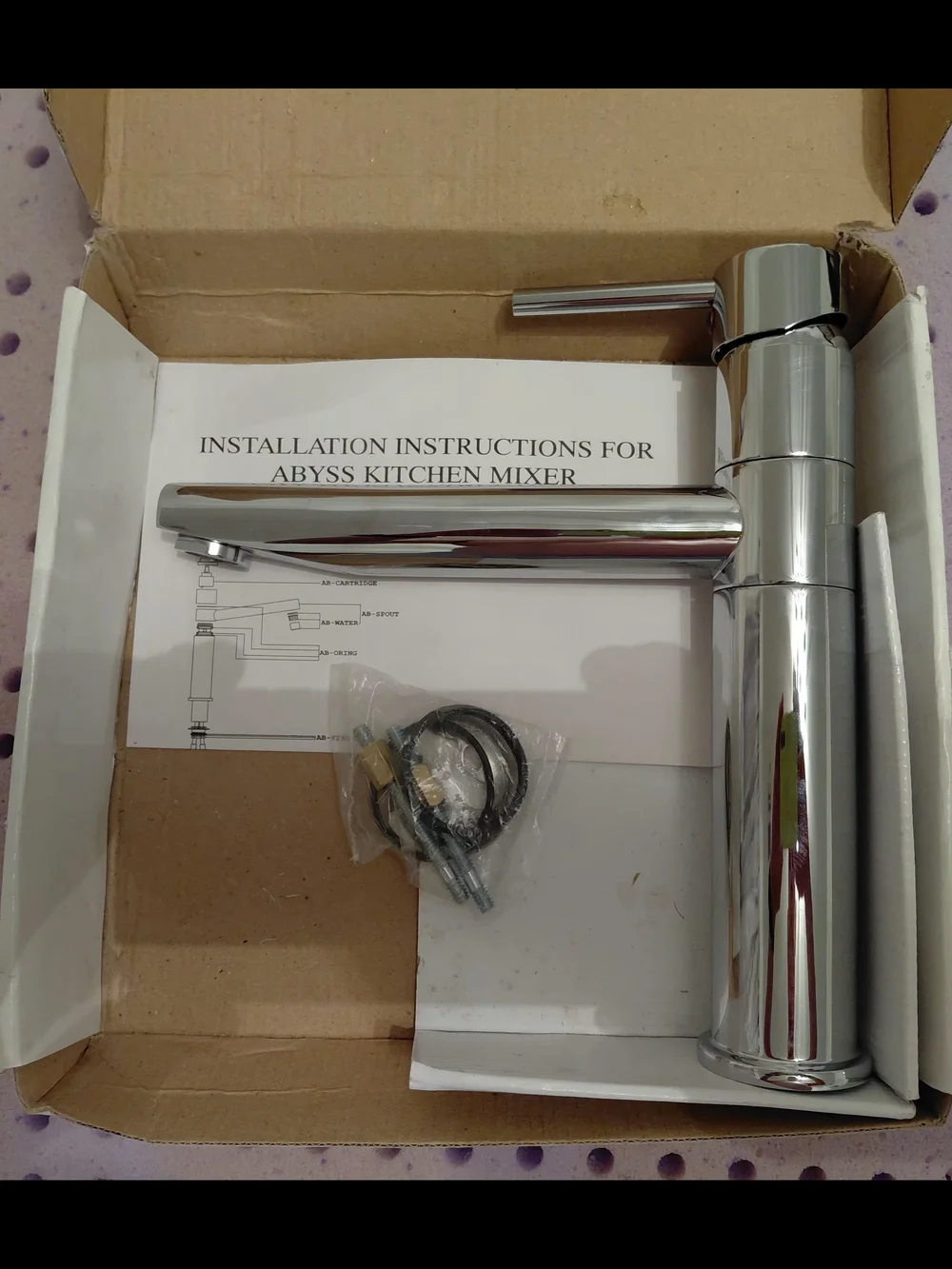 Chrome Single-Handle Kitchen Mixer Faucet - Polished Silver